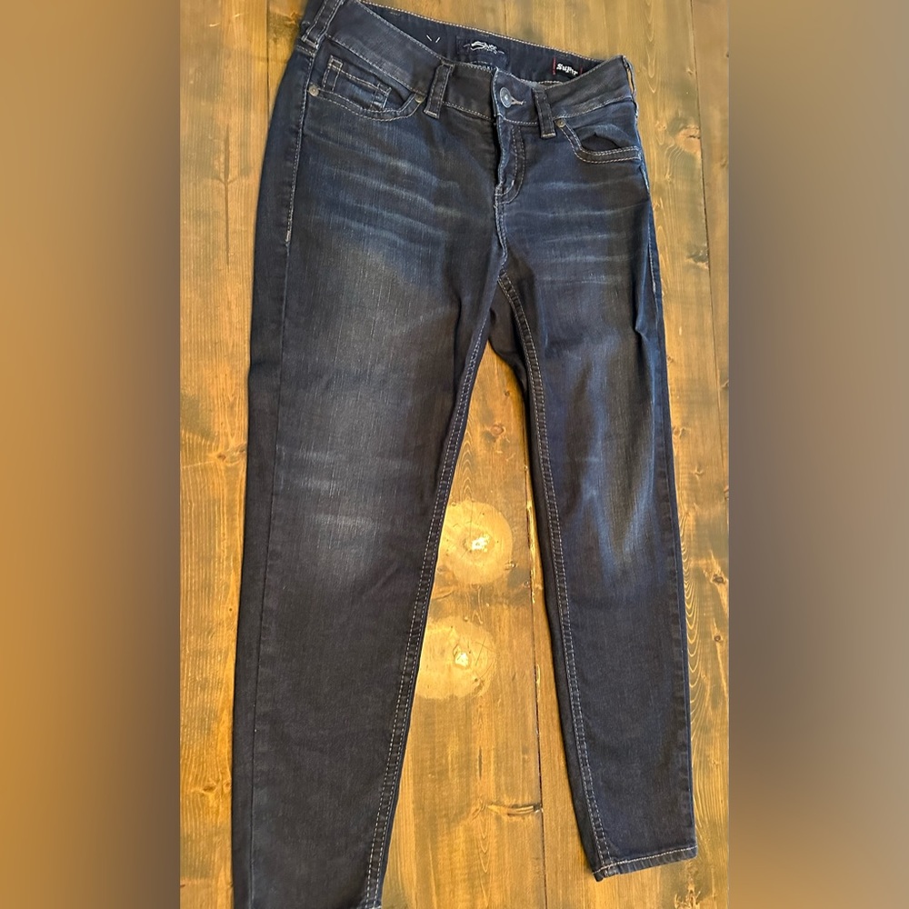 Silver Capri Jeans